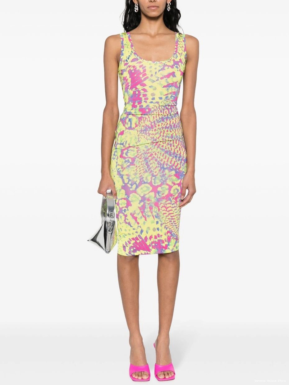 Cheap sleeveless Couture dress Jeans Women abstract-print Versace 0824